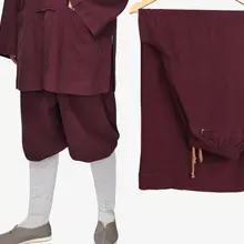 Брюки унисекс, 6 цветов, хлопок и лен, лето и весна, буддистские брюки для медитации, дзен шаолин, монах, штаны для кунг-фу, синий/серый/бежевый/красный