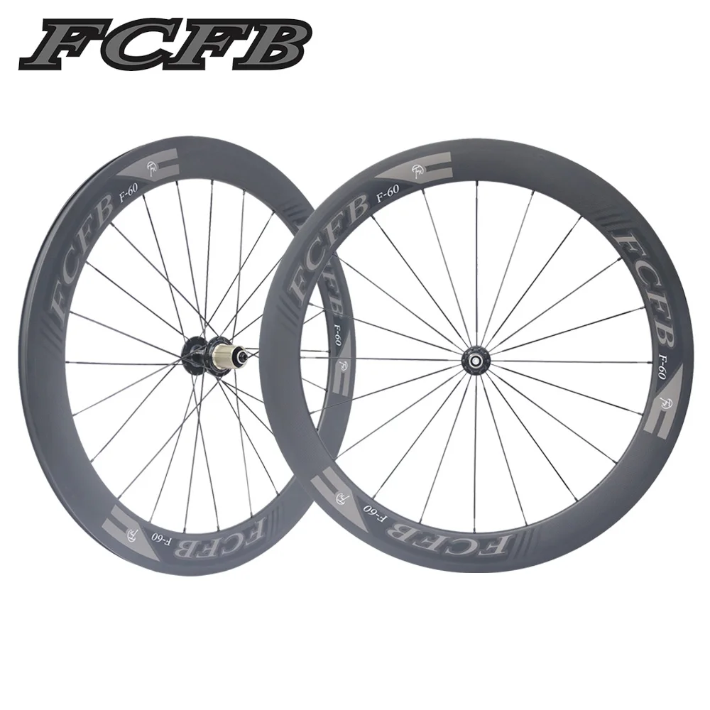 

2017 FCFB Road Bike Carbon Wheels Fastace RA209 Hubs 700C 60mm depth Clincher 3K matt Carbon Bicycle Wheelset