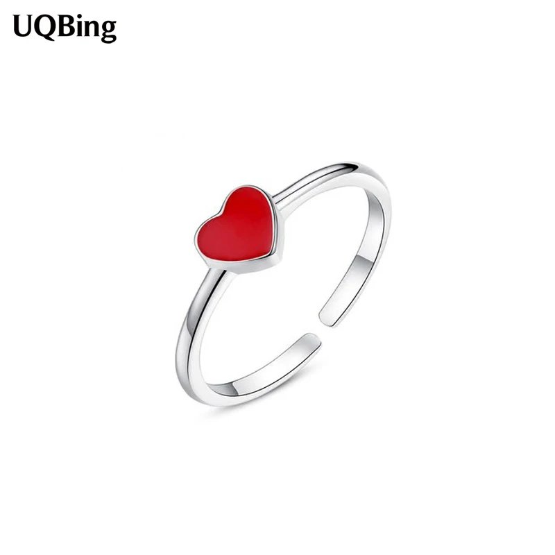 

925 Sterling Silver Ring Open Heart Ring Jewelry Christmas Gift Women Jewelry Finger Rings