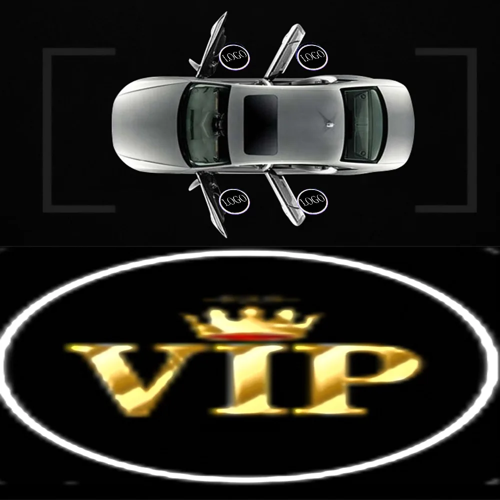Maxup 2pcs Fittings universal VIP Logo Car door light Projector