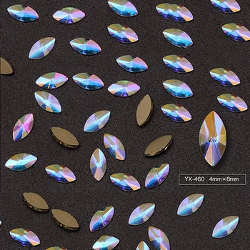

50pcs/lot Nail Art Rhinestones Crystal AB Sew On (3x11mm,4x8mm,5*8mm,6*6mm,4*6mm,3*10mm) Raindrop Hotfix Rhinestones Crystals