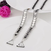 Женский интимный бюстгальтер аксессуары декоративное плечо форма сердца бисером бретели для бюстгальтера со стразами Сменный ремень нижнего белья