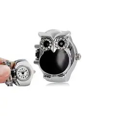 Карман и Fob часы прочный моды Новинка; Лидер продаж творчески ретро сова палец часы с ободком clamshell A15