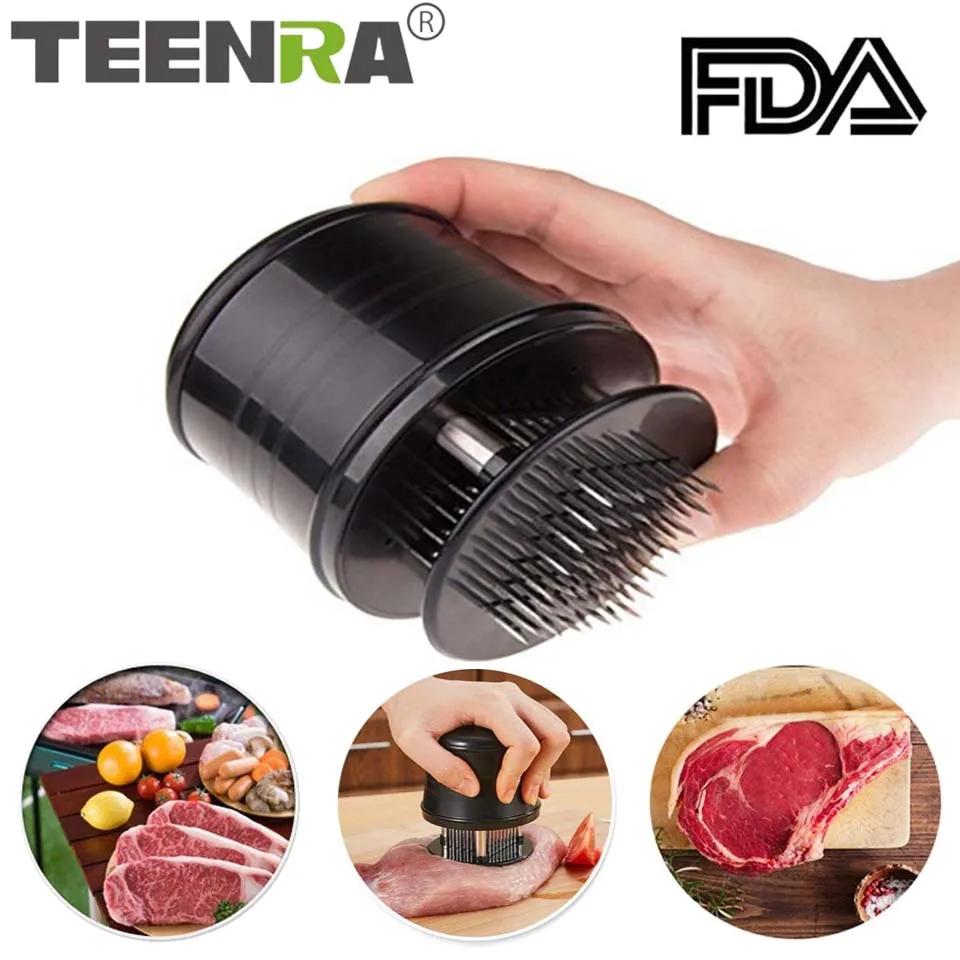 TEENRA 56 шт. лопасти молоток для отбивания мяса из нержавеющей стали мяса Tenderizer иглы для стейк из свинины говядины инструменты для мясной промышленности и птицеводства