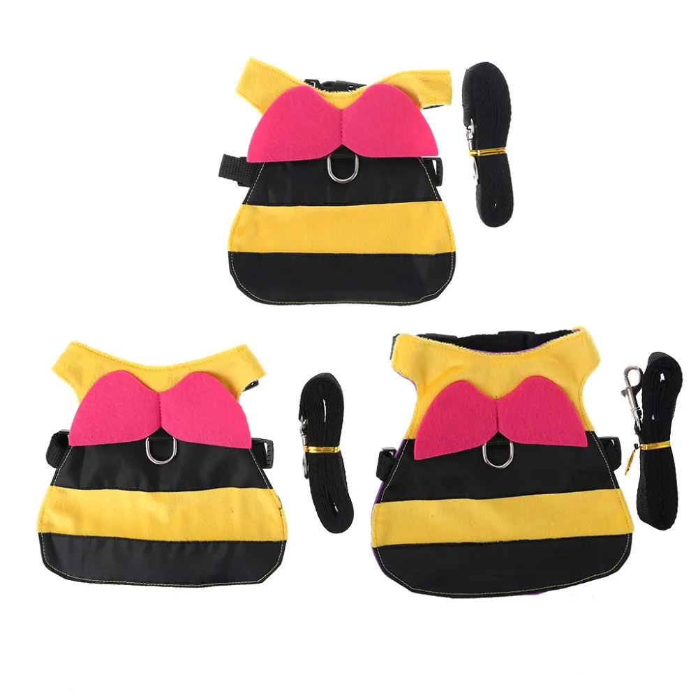 

Cute Bee Shape Rabbit Vest Harness Small Pet Hamster Cat Harness Leash Strap