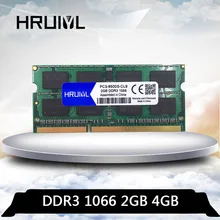 HRUIYL DDR3 4GB 2GB 1066 Mhz 1066MHZ PC3 8500S 2G 4G SO-DIMM Memoria dizüstü RAM 204 Pin 1.5V dizüstü bilgisayar belleği