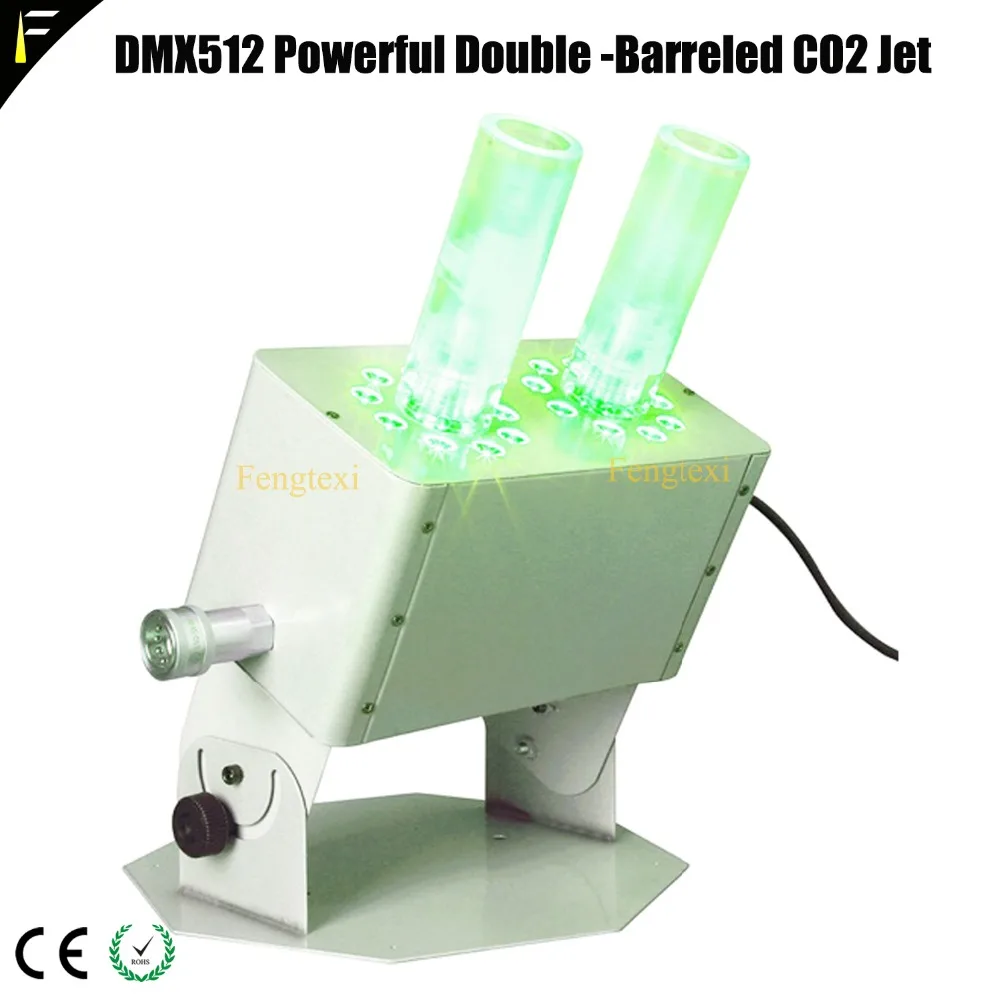 6 канальная двухцилиндровая трубка CO2 Jet Machine RGB 3 в 1 Вт * 18 светодиодный спрей 8