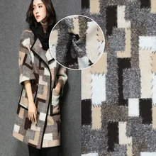 Прямая с фабрики, жаккардовая шерстяная ткань, осенняя и зимняя модная ткань для пальто, AC-09