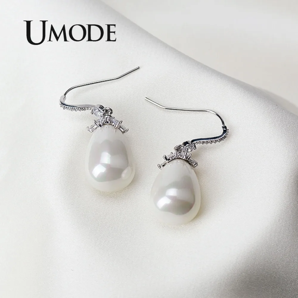 UMODE каплевидные Висячие серьги для женщин жемчужные висячие серьги Подвесные Подарки модные ювелирные аксессуары UE0469