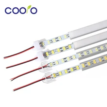 DC12V 5730 светильник для шкафа, Кухонный Светильник СВЕТОДИОДНЫЙ барный светильник, двухрядный светодиодный ламповый светильник с корпусом+ крышка из поликарбоната, 5 шт./лот