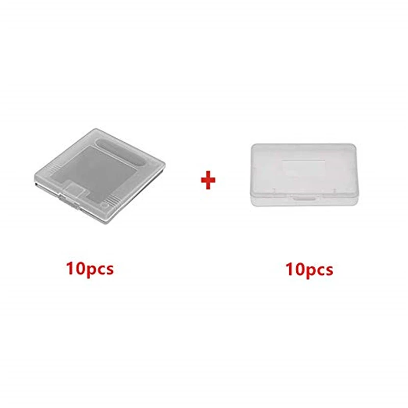 

Ruitroliker 10pcs Clear White Game Cartridge Protection Case for GBC & 10pcs Clear Protection Case Dust Cover for GBA