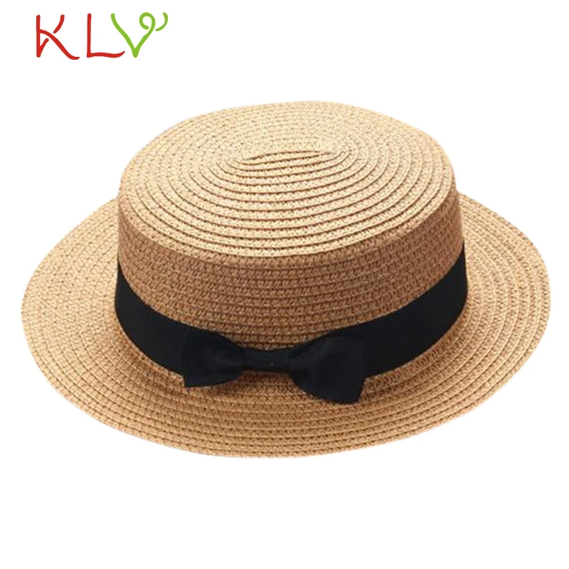 

Fashion Parent-child Sun Hat Cute Children Sun Hats Bow Hand Made Women Straw Cap Beach Big Brim Hat Casual Girls Summer Cap 19M