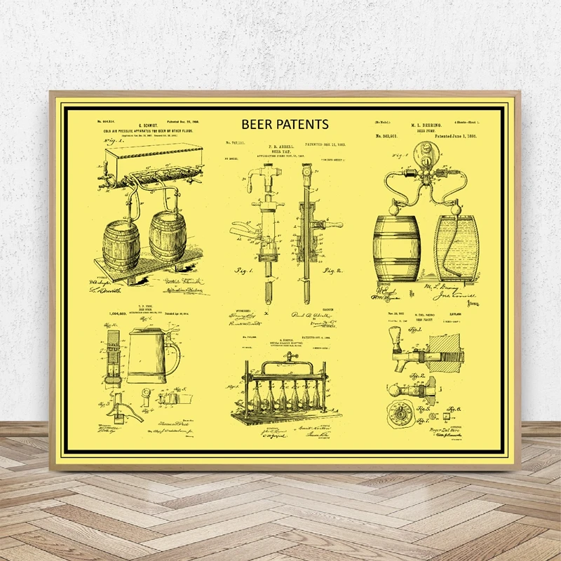 Craft Beer Canvas Painting Home Decor