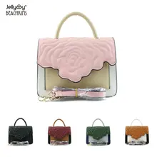 

Jellyooy Beachkins Fashion Women's Luxury Flap Handbags Patchwork Rose Floral Bag Three-dimensional Embossed Rose Flower Handbag