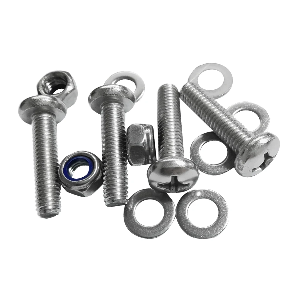 8 Pieces Kayak Screws Nuts Washers Marine Canoe Boat Dinghy Hardware Tackle Kit M6