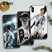 

ciciber Juventus Cristiano Ronaldo Football Sport Stars Soft Silicon Phone Cases Cover For iPhone Case 7 6 8 6s Plus X Fundas