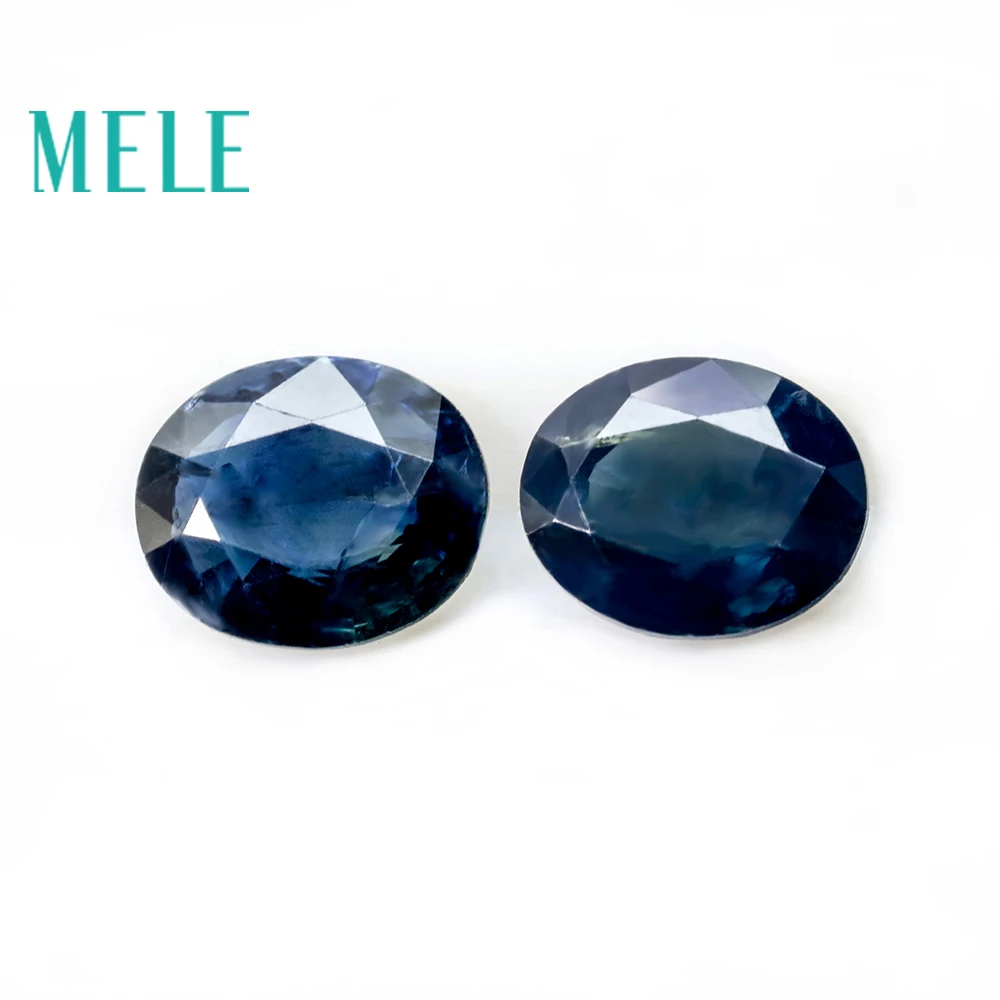 

Natural Blue Sapphire loose gemstone for jewelry making,5*6mm oval 1.6ct 2p fine jewelry DIYstones with High quality