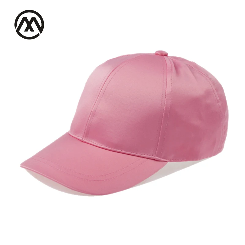 

silk ladies baseball cap summer autumn woman Satin hat girl's Solid Color Adjustable cap Gorras Snapback men hat