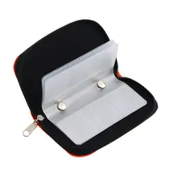 Оранжевый SD SDHC MMC CF MicroSD карта памяти для переноски сумка держатель карточки чехол бумажник Высокое качество