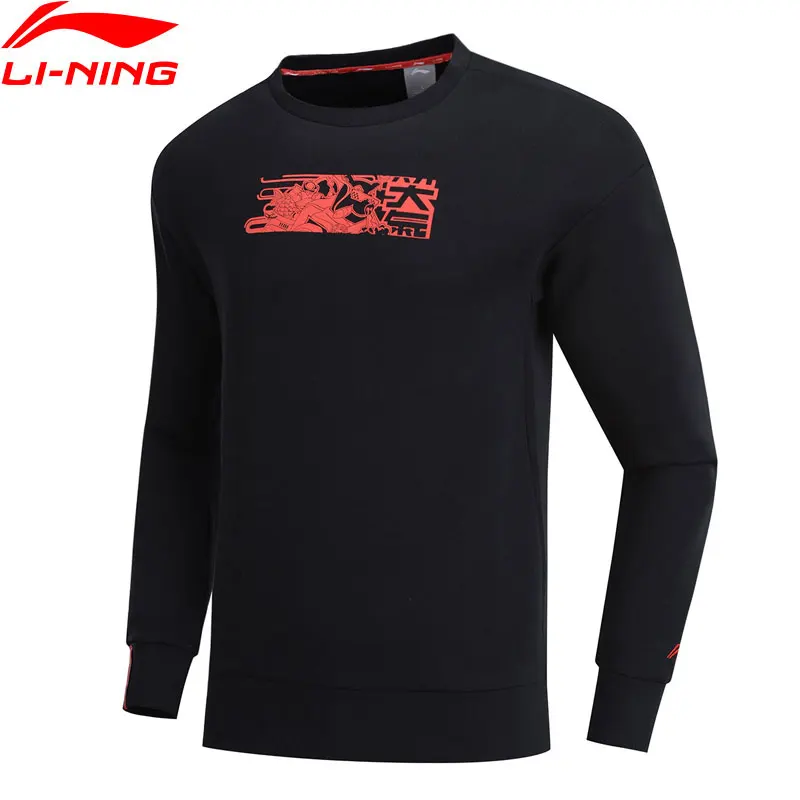 

Li-Ning Men The Trend Sweater Regular Fit 66% Polyester 34% Cotton O-Neck LiNing Comfort Sports Tops Pullovers AWDP073 CJFM19