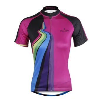 

Women Purple Short Sleeve Cicle Clothes Quick Dry Bicycle Apparel Full Zipper Ropa Ciclismo Mujer Size XS To 6XL