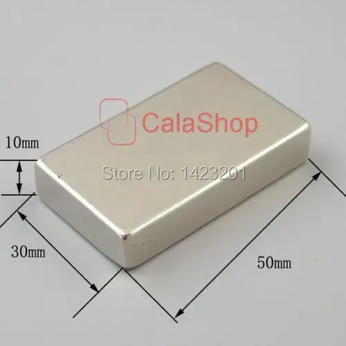 

One pcs 50x30x10 Magnets Block Neodymium N50 Disc Rare Earth Super Strong Fridge Magnet