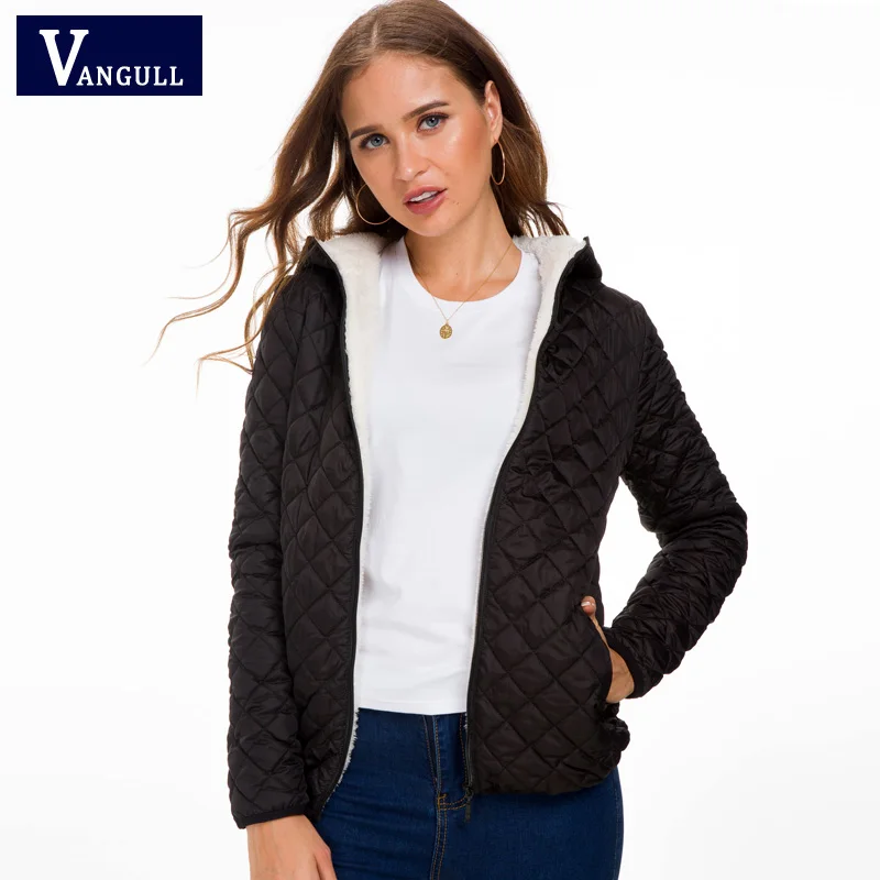 

Fashion casual Women's Clothing 2018 Winter Thick with warm long sleeve ladies coat zipper hooded loose women basic Jacket