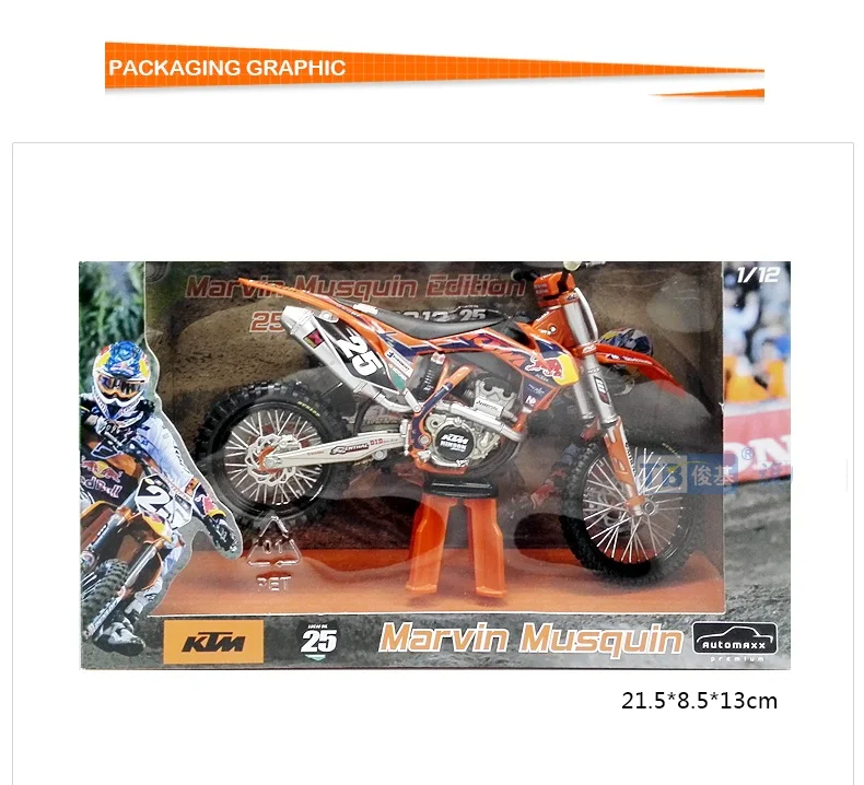 Automaxx 1:12 KTM 250 SX-F 2013#25 MXGP литье под давлением мотокросс