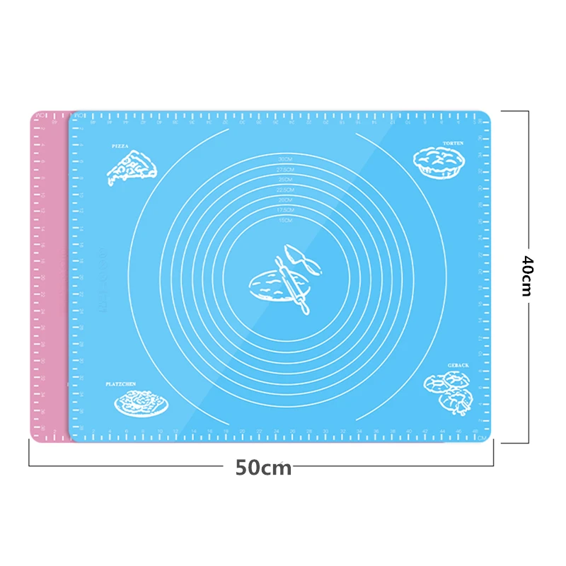 GOONBQ 1 шт. большой размер коврик для выпечки силиконовый антипригарный 50*40 см кондитерский коврик для выпечки Настольный коврик для гриля коврик для теста прокатный кондитерский коврик