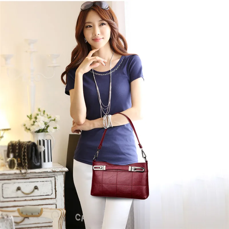 الفاخرة النساء جلد حقيبة حمل Crossbody حقائب للنساء 2018 مصمم حقائب عالية الجودة جديد الكتف حقيبة السيدات حقائب اليد كيس