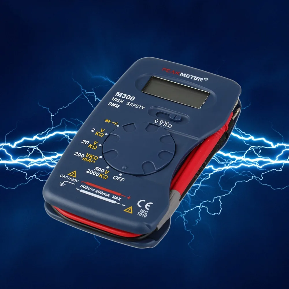 

1Set M300 Mini Handheld Digital LCD Multimeter DMM DC AC Meter Ammeter Ohmmeter Voltmeter Tester Multimetro mastech