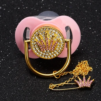 

MIYOCAR wholesale price 20 pcs bling rhinestone Baby Pacifier Dummy BPA free FDA pass safe bling pacifier dummy mix color