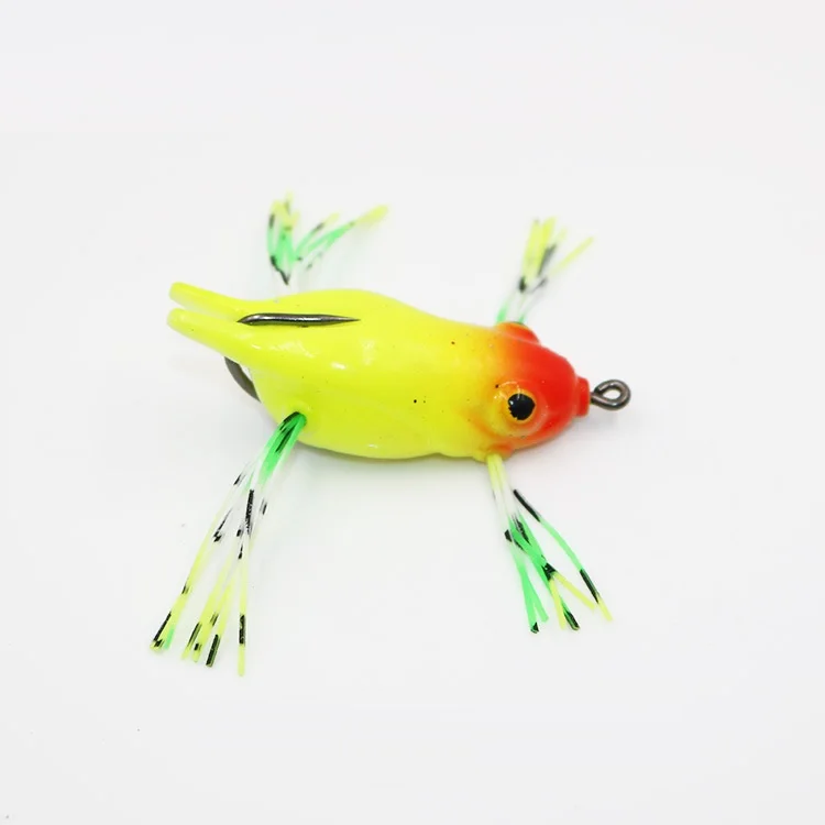 7g Fishing Lures Treble Hooks Topwater Ray Frog Minnow Bait Crankbait Wobblers 3D Eyes Fishing Tackle