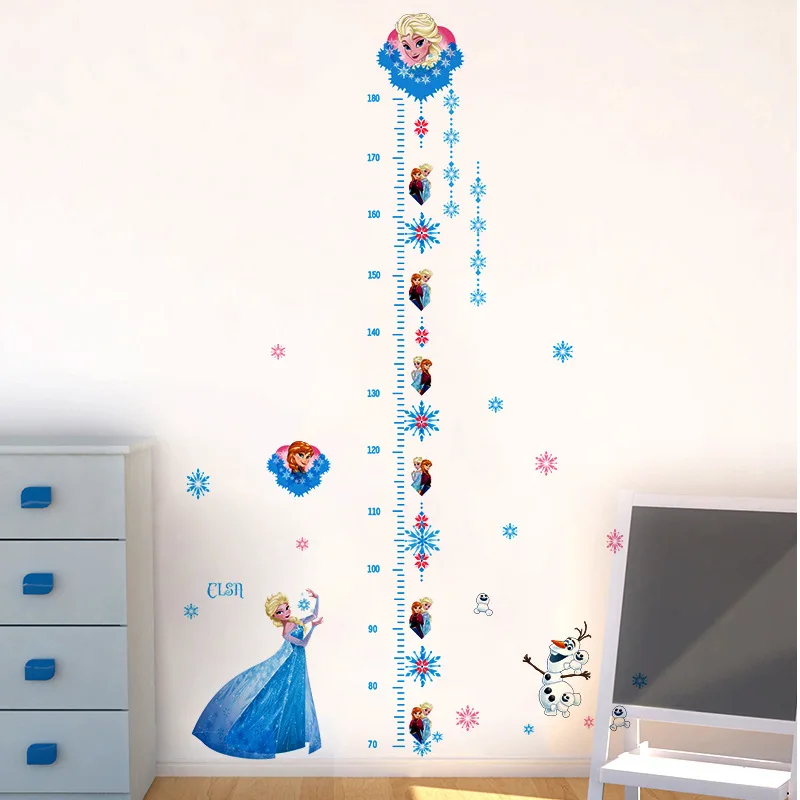 Cartoon Frozen Elsa Height Measure Wall Sticker Olaf Wall Decals For Home Decor Girls Room Living Room Kids Room Cartoon Frozen Elsa Height Measure Wall Sticker Olaf Wall Decals For Home Decor Girls Room Living Room Kids Room