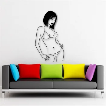 

Wall Stickers Vinyl Decal Hot Sexy Girls with No Clothes Lingerie