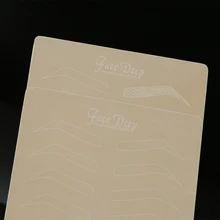 5 шт. микроблейдинг тату принадлежности для бровей практика кожи бровей Перманентный макияж бровей тренировка кожи без чернил нужна белая линия