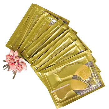 

5Pairs 24K Gold Eye Mask Golden Crystal Collagen Eye Mask Anti-Dark Circle Moisturizing Hyaluronic Acid Eye Mask Anti-Aging