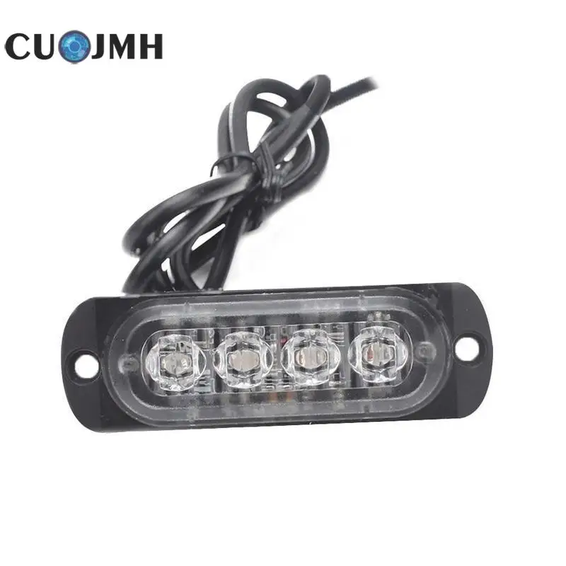 

12v-24v Led Strobe Warning Light Strobe Car Beacon Lamp Amber Yellow Red Blue White Traffic Light Highlight Traffic Light