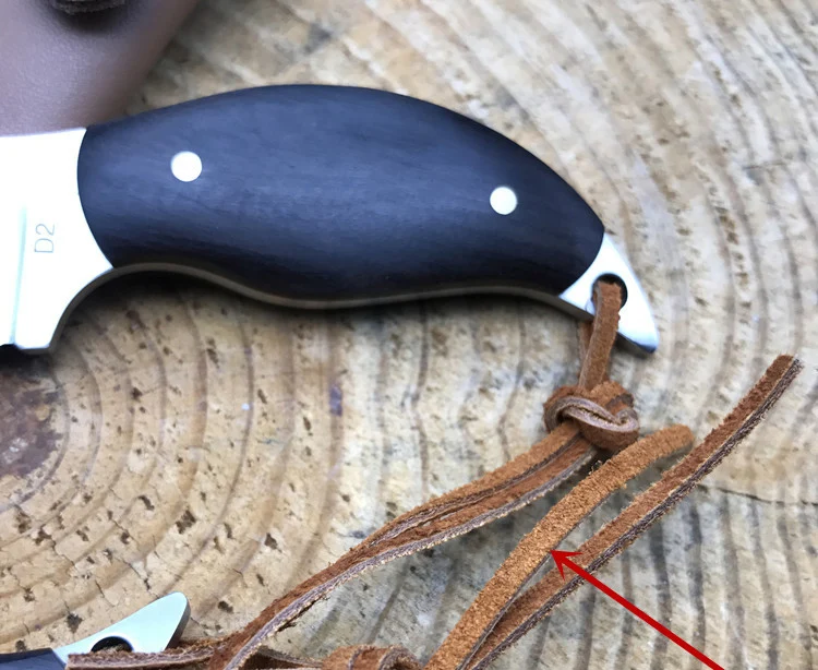 Открытый прямой нож Новый Стиль d2 стальной прямой sharp нож Отдых на природе охотничий фиксированным тактический нож для выживания с
