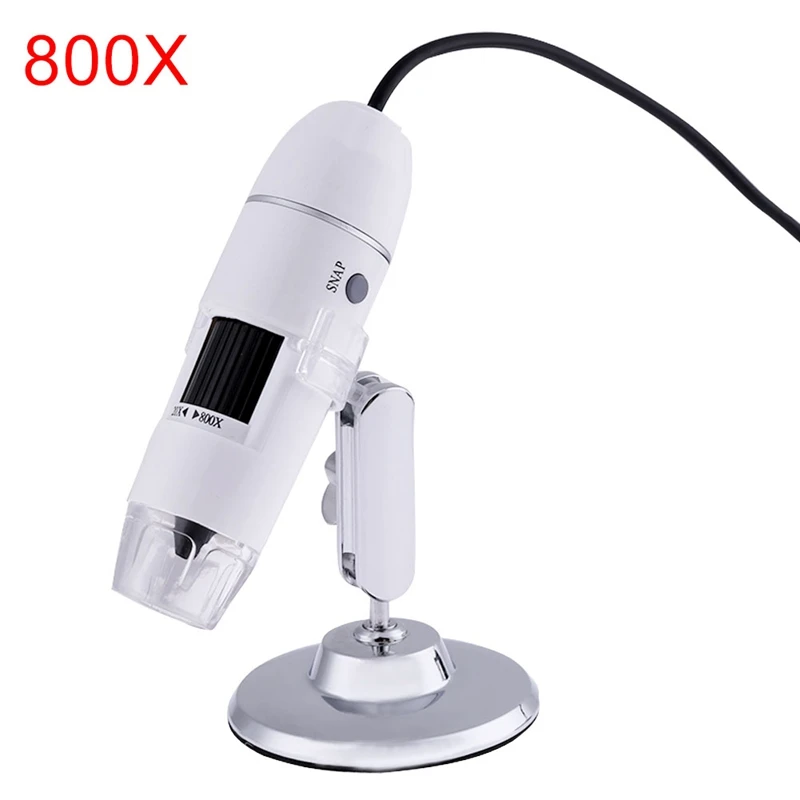 USB цифровой микроскоп Эндоскоп 800X 1000X 8 светодиодный 2 мегапиксельный