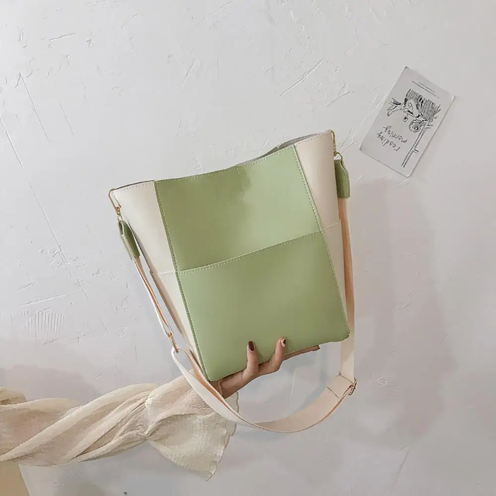

Women's Simple Bucket Bag PU Leather Cross Body Bag Bucket Bag Women Fashion Small Shoulder Bag Handbag Lady Pu Handbags #20