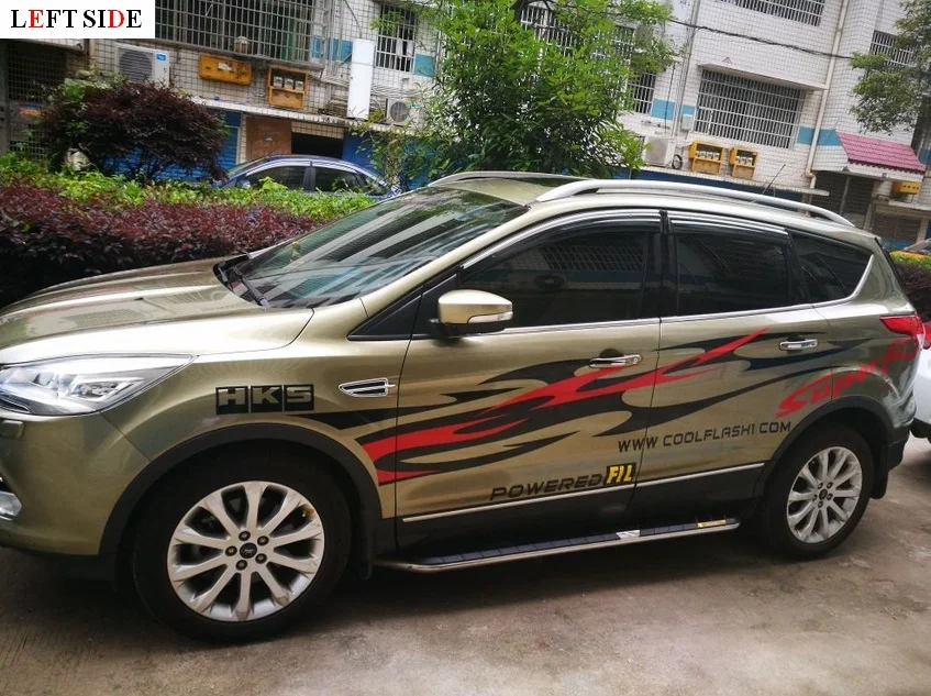 

LEFT SIDE Car Stickers Flame Vehicle Sticker on Both Sides High-grade Vinyl Fresh No Color Fading Durable Vehicles Stickers