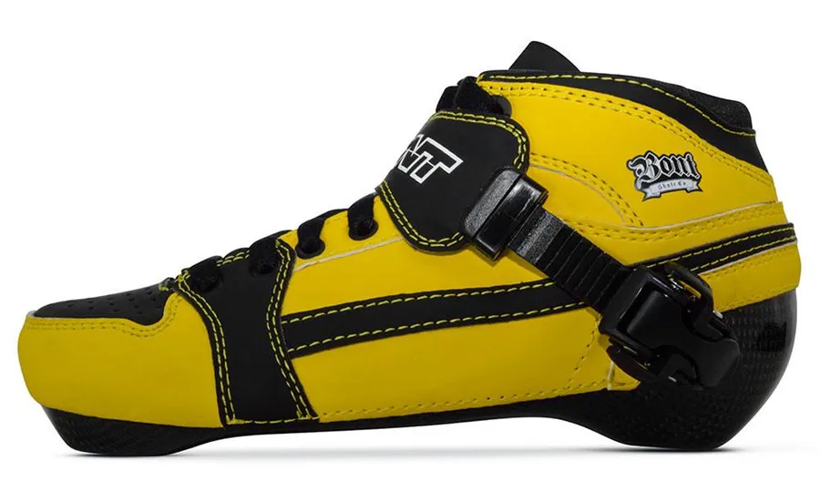 Оригинальные Bont преследование 2PT скоростные роликовые коньки Heatmoldable углеродного волокна загрузки 195 мм Disctance обувь для катания на коньках Patines обувь BT4