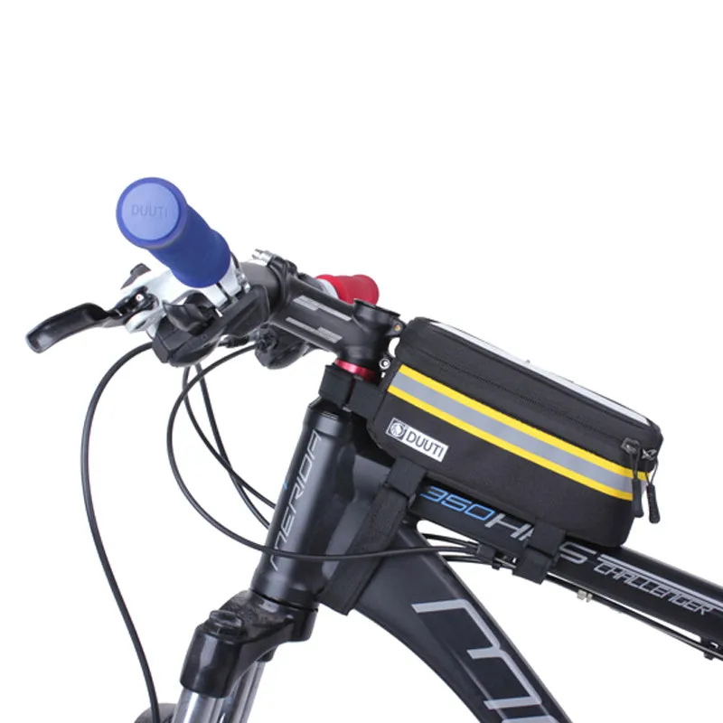 Cheap DUUTI Bike Phone Case Utility Bicycle Cell Phone Bag With Touchable TPU Screen Reflective Waterproof MTB Road Bike Case Pouch 8