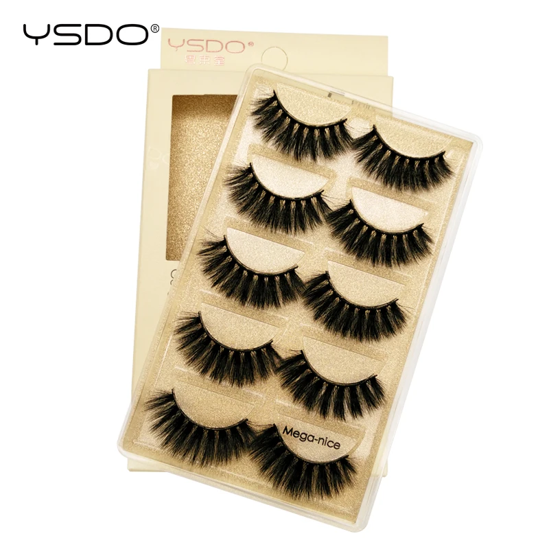 Mink False Eyelashes Winged Lashes Thick Makeup Lashes