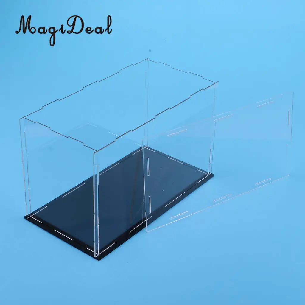 MagiDeal Transparent Acrylic Display Case Tray Dustproof Storage Show Box 23x11x11cm