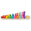 Safe Montessori coloful Children Preschool Teaching kids Counting and Stacking Board Wooden Math Toy learning educational toys 3