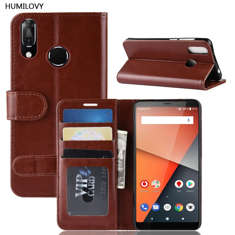 Чехол книжка из искусственной кожи для Vodafone Smart X9 флип чехол карт мягкий