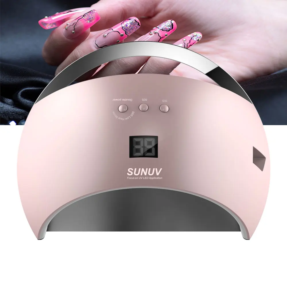 

ELECOOL 2 Light source Nail LED Light SUN 6 48W Gel Polish Nail Dryer Cure Lamp Phototherapy Manicure Tool Smart Timer Memory