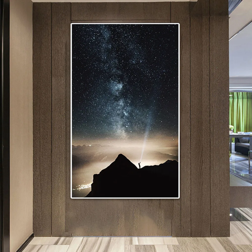 

Nordic Decoration Starry Night Lanscape Wall Art Canvas And Print Canvas Painting Decorative Picture for Living Room Home Decor